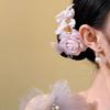 1Pcs Elegant Floral Hair Claw Clips For Women Spring Summer Rose Butterfly Hair Clips Beach Vacation Hairpin Hair Accessory