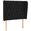 VidaXL Tête de lit avec oreilles Noir 93x23x118-128 cm Velours3118330
