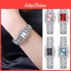 Elegant Roman Style Women's Watch With Sparkling Accents And Alloy Band