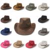 Style Mens Wool Felt Fedora Hat With Wide Brim For Vintage Party Wear