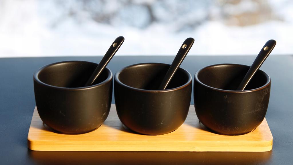 BOWLS CONTAINERS FOR SAUCE AND DIP 3 pcs SET