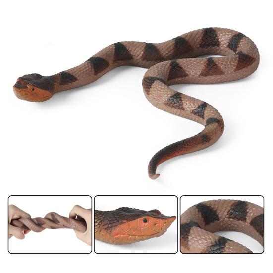 Decoration Flexible Eco-friendly Soft Animal Model Children Educational Toys Trimeresurus Stejnegeri