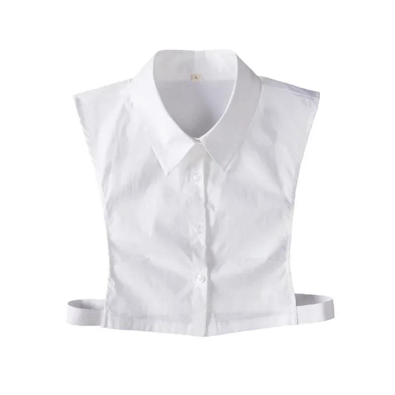 Fake Collar for Women Shirt Sweater Detachable Collar False Collar Lapel Blouse Tops Black White