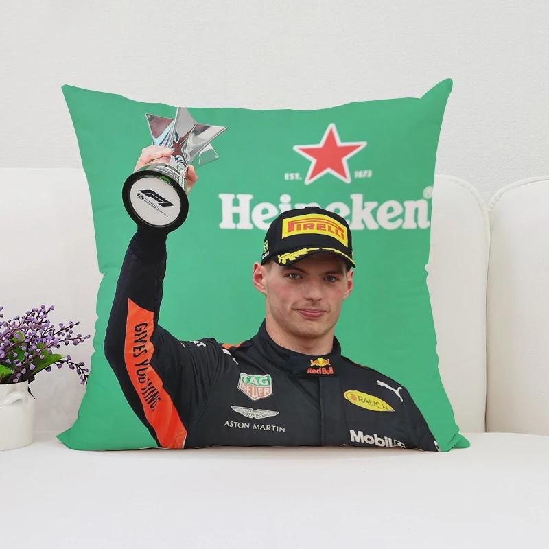 

Наволочка 45x45см Подарунок для фаната М-Макса Ферстаппена Чохол для подушки на диван Двосторонній принт Короткий плюш Подушка для попереку на крісло 16x16Inch