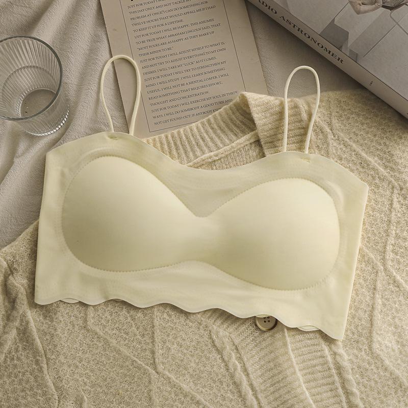 Nahtloses Ice-Silk-Bandeau für Damen: Leichtes, bequemes, sexy Bralette-Camisole ohne Bügel