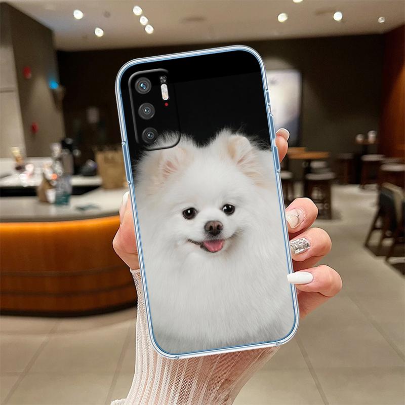 NH36 Pomeranian dog Transparent Phone Case for Samsung Galaxy A04 A04S A14 A23 A34 A54 M23 M33 M52 M53