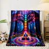 Chakra Meditation Tree Blanket bedroom Blanket for Livingroom Couch lunch break Soft throw for Friend's festival Gift