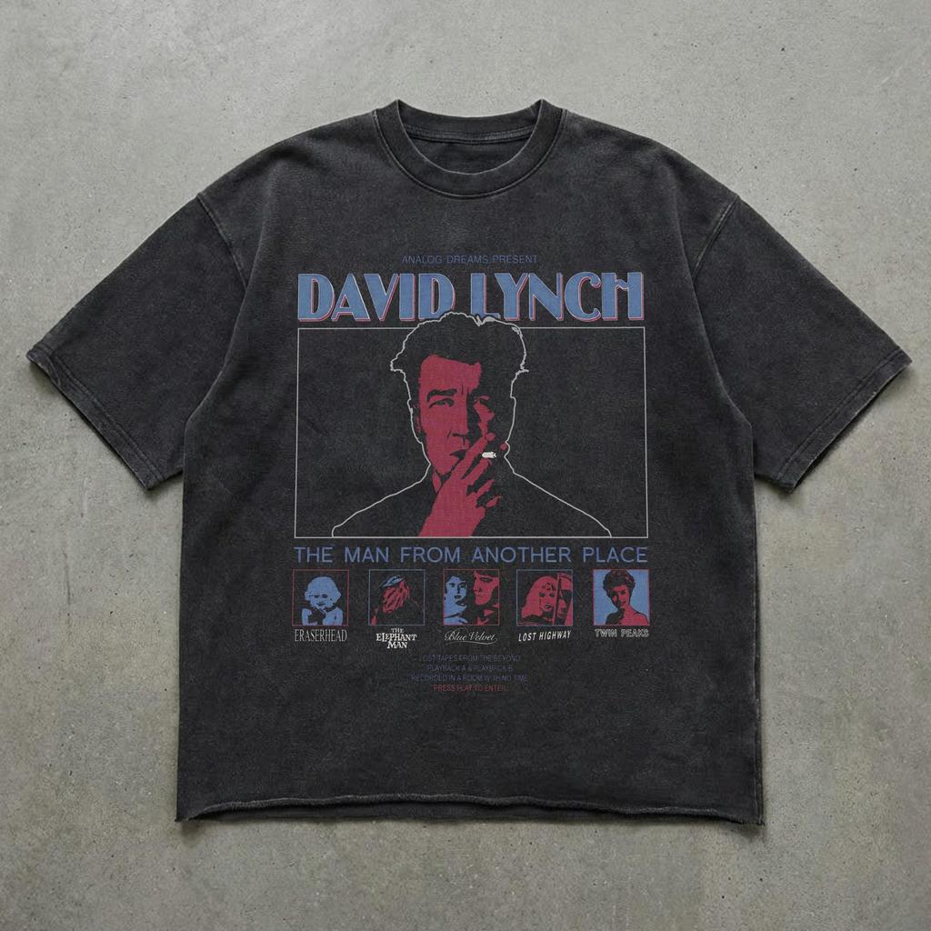 David Lynch Graphic T-Shirt | Faded Surreal Cinema Art Tee | Cult Film Streetwear Shirt