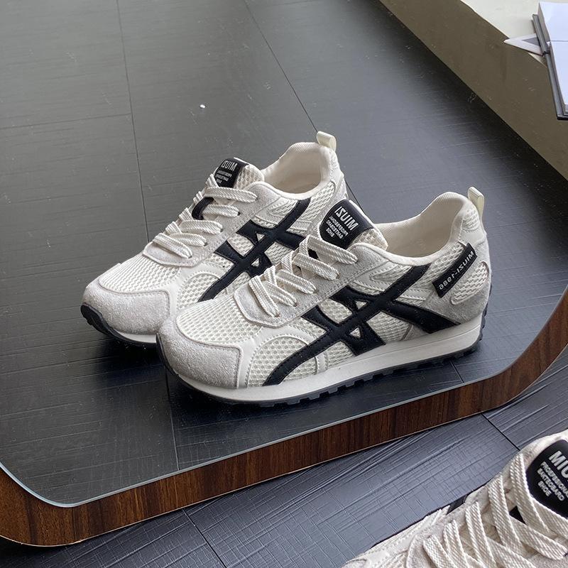 Platform-soled Forrest Gump Shoes Women's 2025 Summer and Autumn New Versatile Breathable Mesh Casual Flat-bottomed Running Sneakers