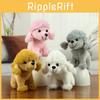 Adorável Pelúcia de Poodle Pequeno Cão Bolsa Pingente Boneco Filhote Fofo Animal de Pelúcia Macio