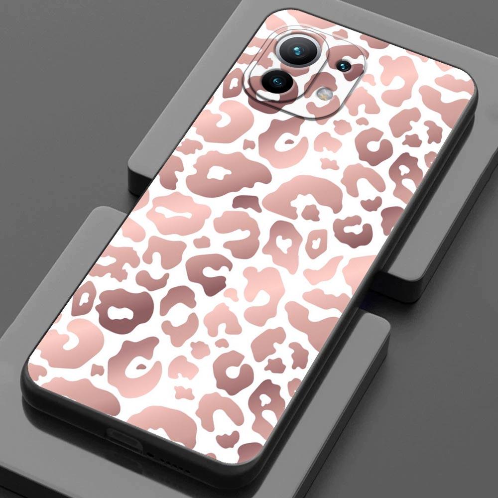 Pink Glitter Hearts Love Grass Leaf For Xiaomi 15 Ultra 11T 12T 13T 14T Pro Phone Case Mi POCO X7 M7 F7 Pro F5 F6 X3 X5 X6 Cover