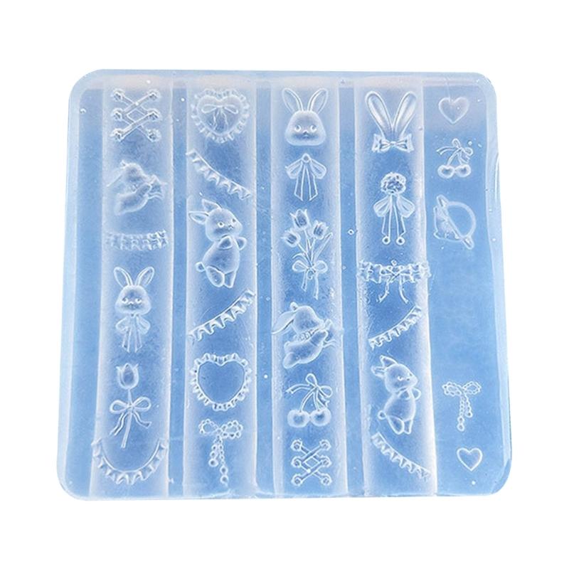 

Silicone Nails Art Mold Accessory Molds Animal Theme Decorative Moulds Silicone Texture for Various Nails Types