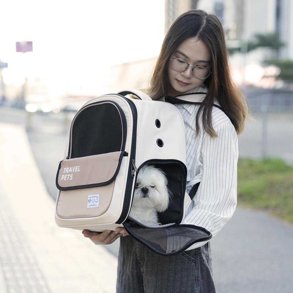 Portable Lightweight Anti-Stress Pet Carrier Backpack for Cats and Small Dogs