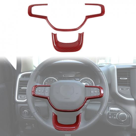 Steering Wheel Decor Cover Trim Frame for Dodge Ram 1500 2018- Accessories
