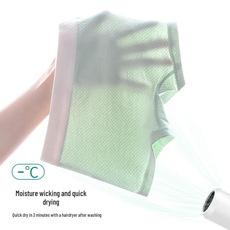 Boys' Ice Silk Mesh Boxer Briefs - Lightweight, Breathable Summer Underwear for Children