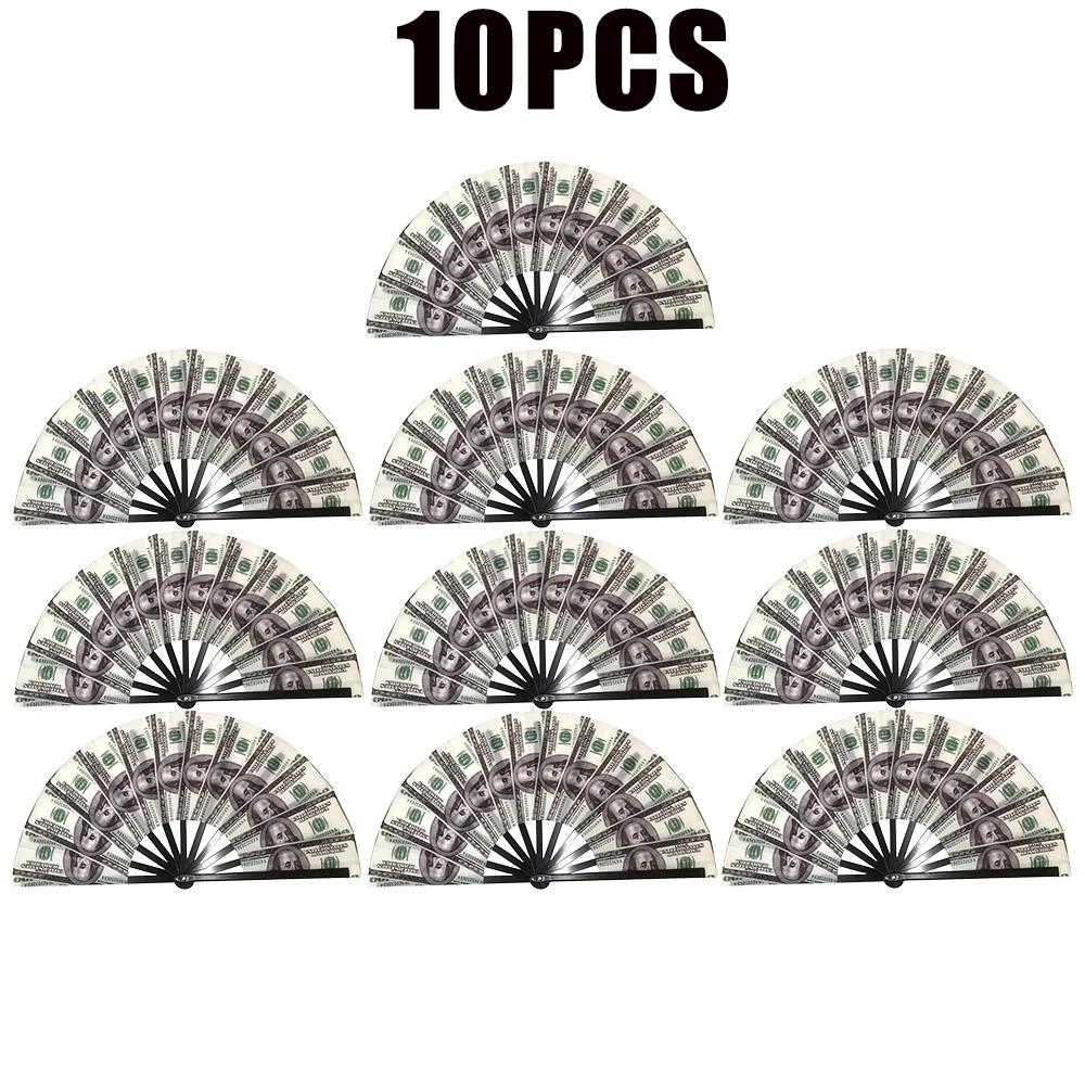 33cm velký skládací ventilátor na ruční rave Čínský/japonský přechod s barevným reflexním skládacím fanouškem Music Festival Fan Dance Fan Dárky