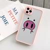 Bumper Phone Case For iPhone 16 12 11 14 13 15 Pro Max 16 7 8 Plus SE2020 X XR XS Cute Cartoon Pig Camera Protection Back Cover