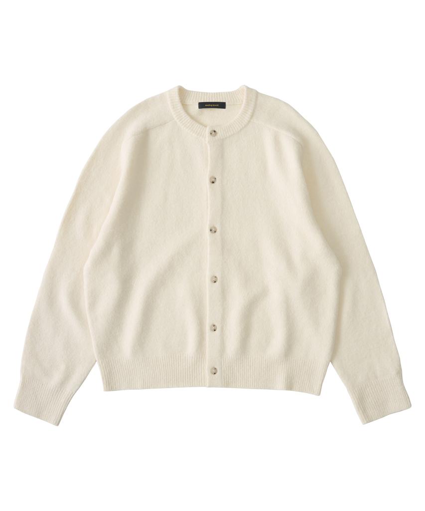 Analog Mood Handy Round Crop Fit Knit Cardigan (Ivory)