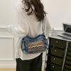 Vintage Denim Embroidered Tote Bag Women's Large Capacity Shoulder Handbag