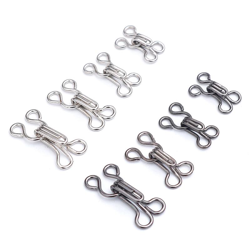 Set da 100 Pezzi Ganci e Occhielli da Cucito 11,5-17 mm Ganci e Occhielli Grandi Chiusura per Reggiseno Abbigliamento Pantaloni Gonna Cucito Fai da Te Artigianato