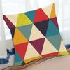 Geometric Style Throw Pillow Case Triangle Grid Classics Nordic Sofa Decoration Cotton Linen Chair Waist Cushion Cover Cojines