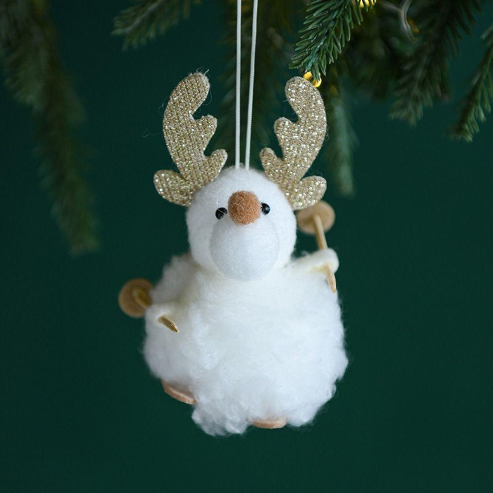 Girls Christmas Plush Snowman Pendant Elk Christmas Tree Pendant  Home Decoration