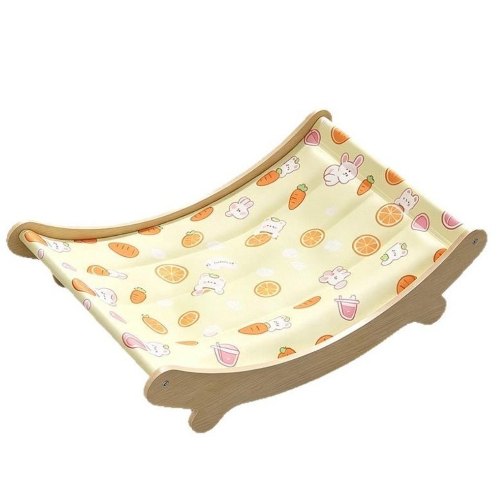 Wooden Frame Cat Ice Cushion Waterproof Cat Ice Bed Pet Bed Pet Lounger  Indoor Use жёлтый