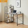 Integrated Office and Study Desk with Bookshelf and Storage Rack