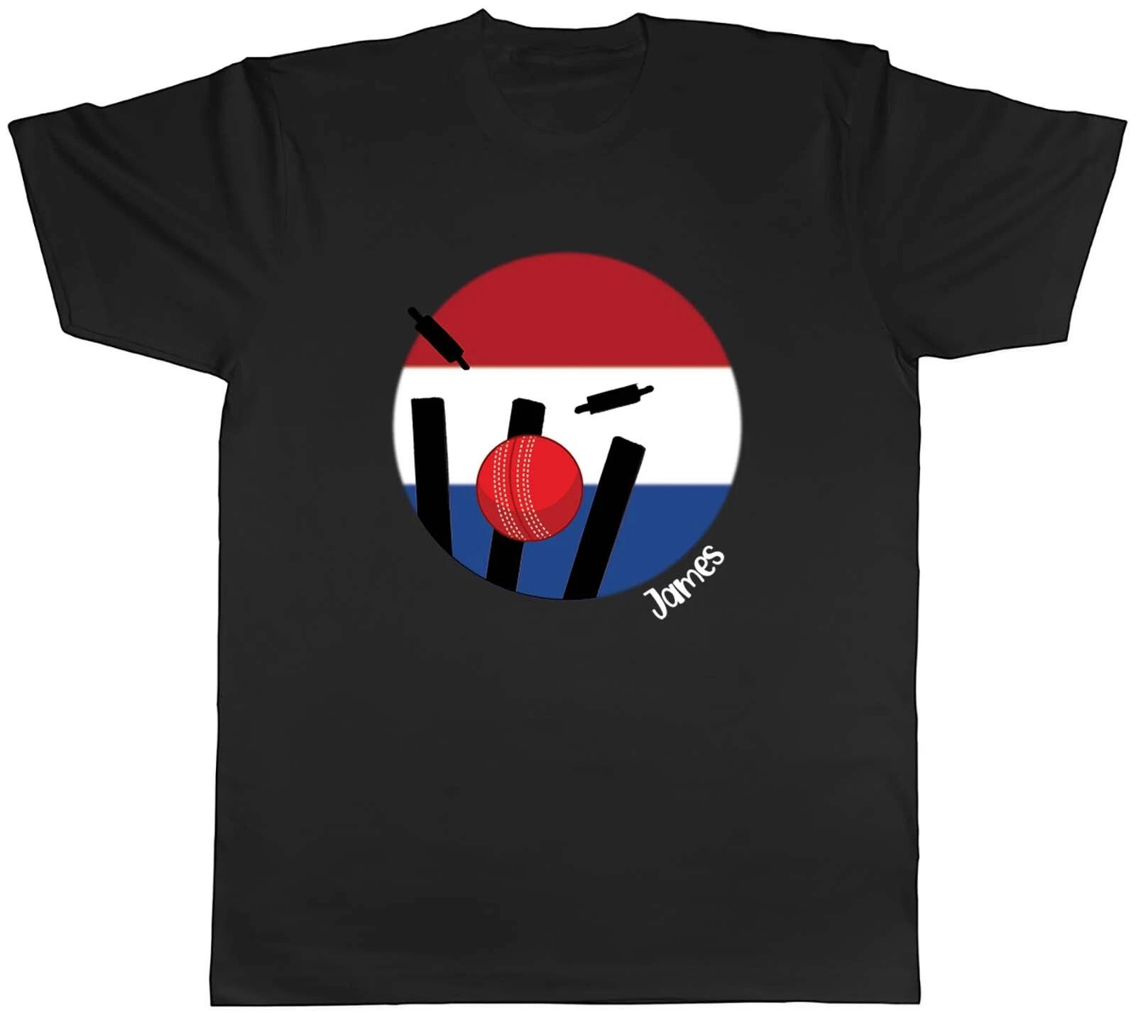 Personalised Cricket Netherlands Sports Mens Unisex T-Shirt Tee Gift L