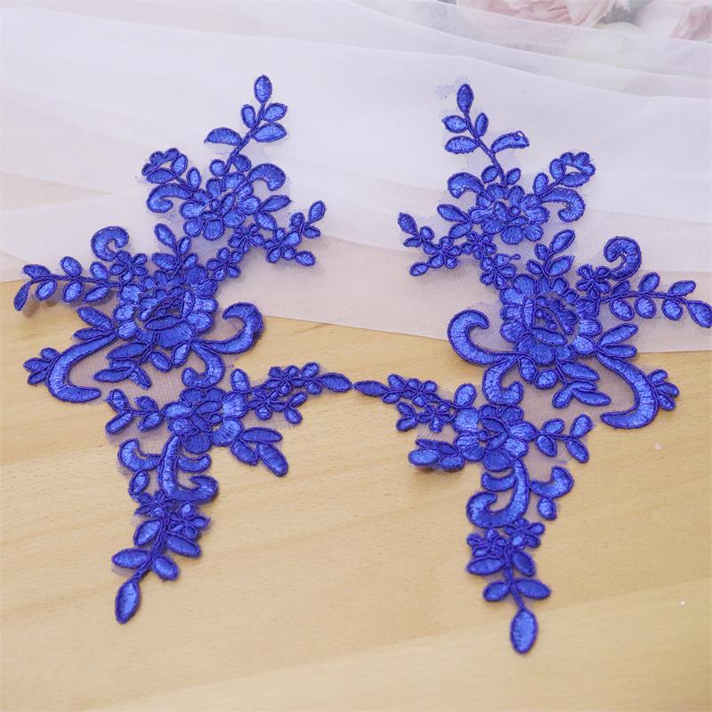 10 -20 Pcs Wedding Dress Lace Trim Patch Applique Lace Fabric DIY Bride Hair Accessory White Red Black Sew Decoration RS356