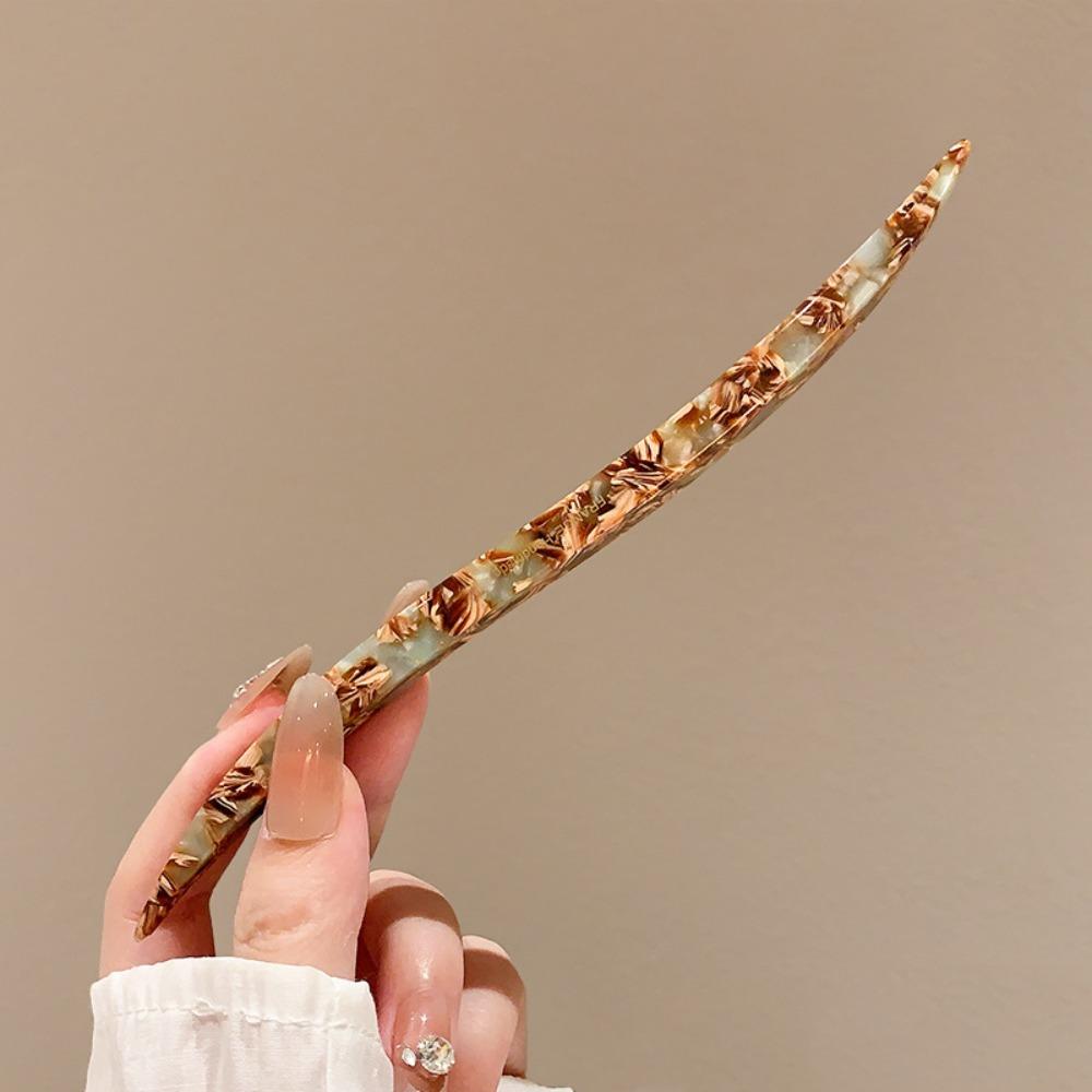18CM Acetic Acid Hair Stick Chinese Style Hair Fork Willow Leaves Shape Hairpin Daily