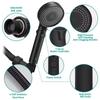 ZHIYAN Matte Black ABS High Pressure Water Saving Showerhead 3 Spray Modes Handheld Shower Head Set