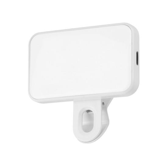 LED Fill Light with Clip Rechargeable Adjustable Brightness Phone Tablet Laptop Computer Selfie Video Meeting Photography Fill Lamp