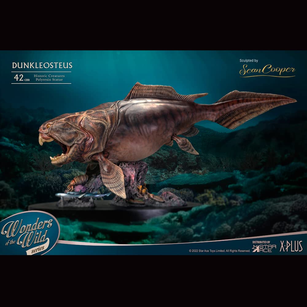 Star Ace Toys Wonders of the Wild Dunkleosteus Polyresin Statue, Approximately 420mm In Length, Pre-painted, Complete Figure, 42cm
