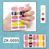 12-finger White No-Bake Nail Decal Fully Coated with Waterproof Long-lasting Nail Patch Simple Wind Nail Polish Adhesive