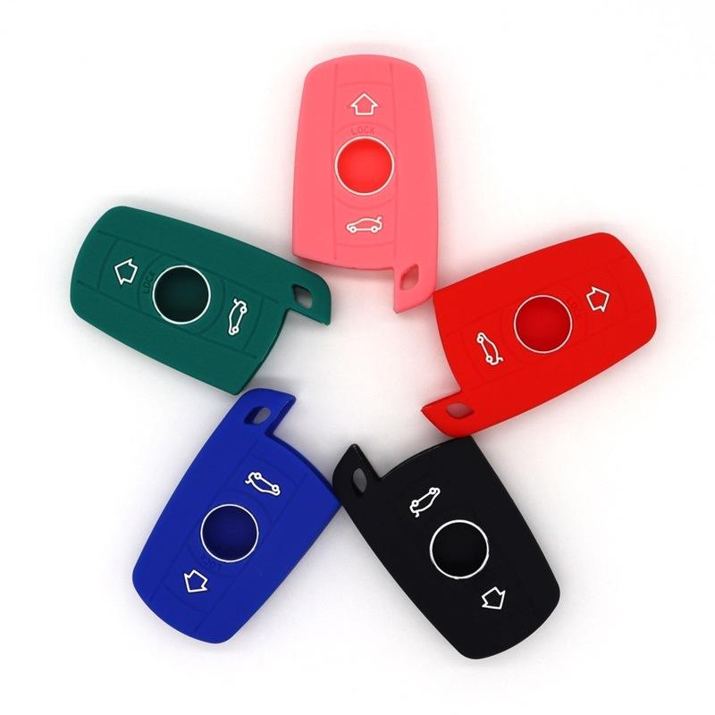 Autoschlüsseletui für BMW 1 3 5 6 Serie E90 E91 E92 E60 Fob 3 Tasten Auto Silikon Autoschlüsselabdeckung