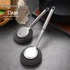 Stainless Steel Long Handle Kitchen Pot Brush