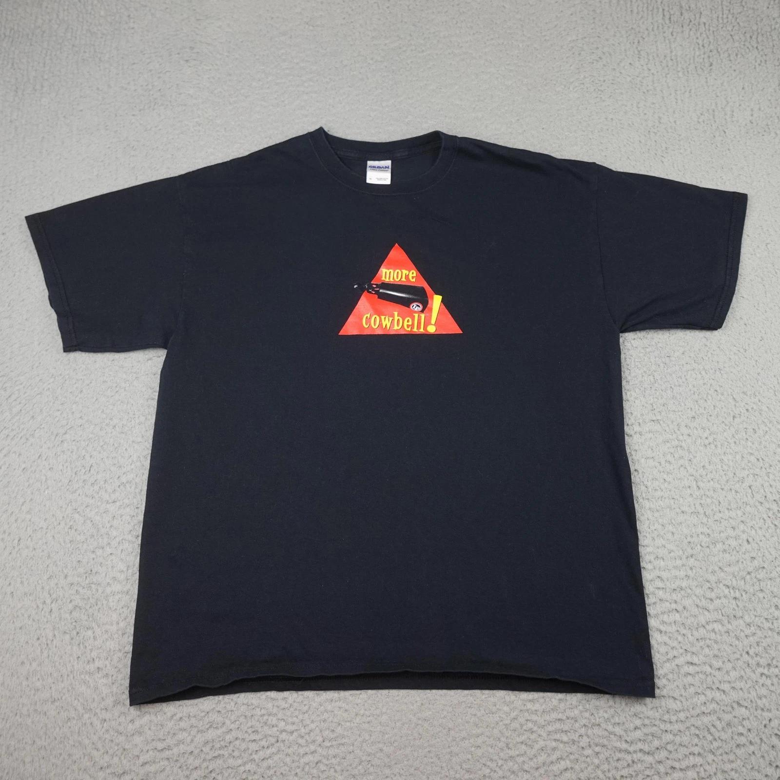 

More Cowbell Shirt Mens XL Black Christopher Walken SNL Funny Promo Graphic Tee M