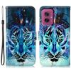 For Motorola Moto G55 5G Case Pattern Leather Wallet Phone Cover with Card Holder