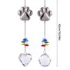 Crystal Pet Memorial Suncatchers Metal Alloys Cats Dog Paws Design Pendant Home Decoration Window Hanging Ornament Gift