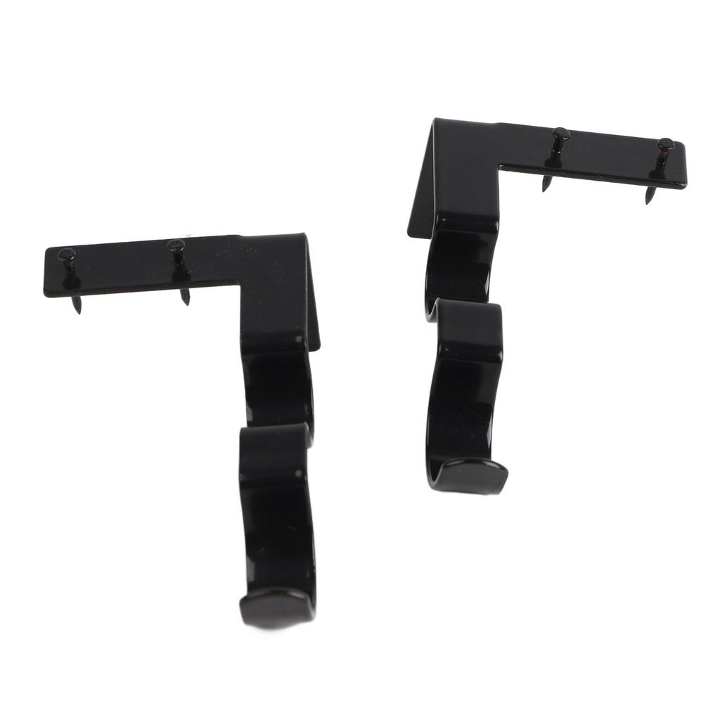 2Pcs Double Curtain Rod Bracket Steel 20lb Load Bearing Easy Assembly Curtain Rod Hooks for Home