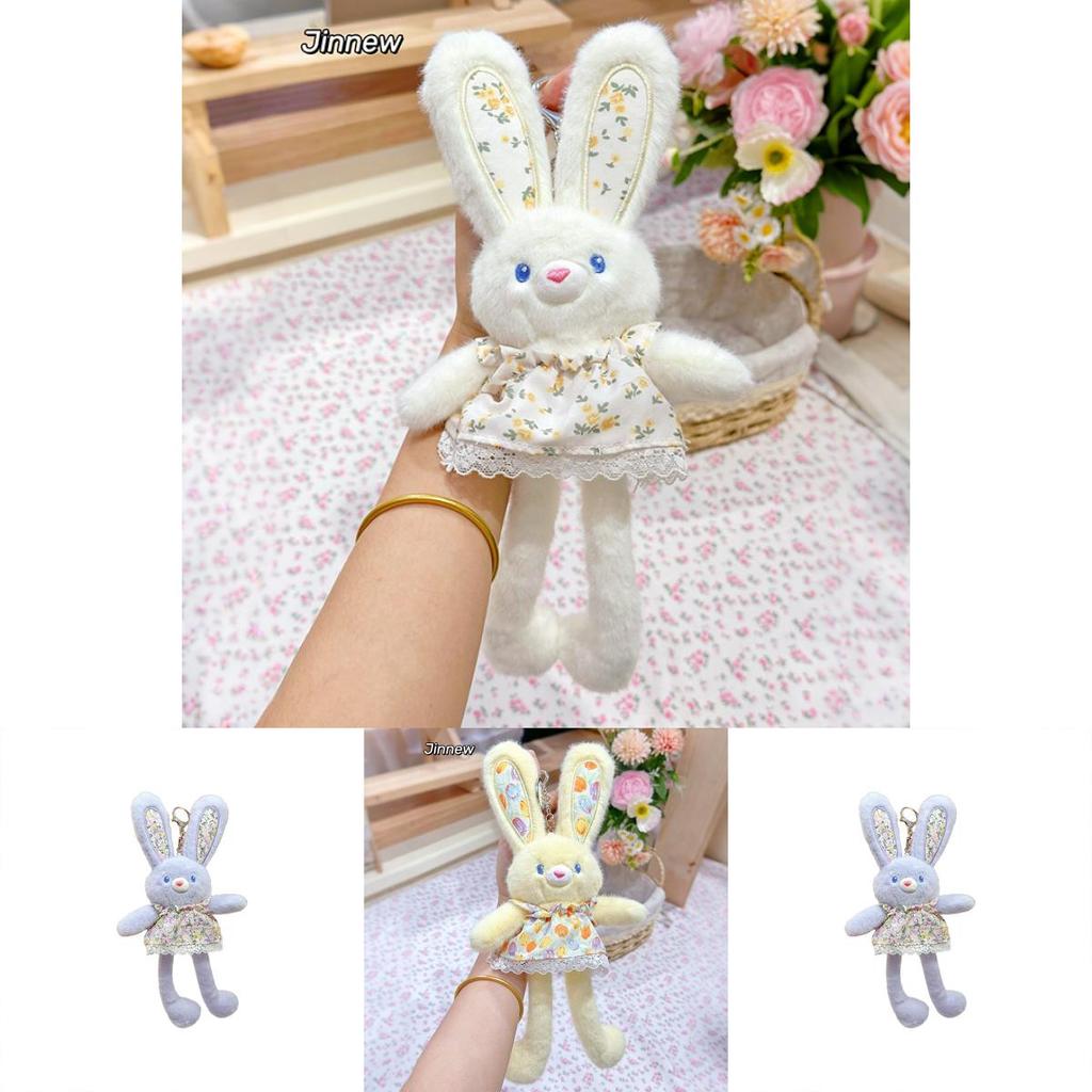 Jinnew Floral Dress Plush Bunny Keychain With Cute Design For Gift And Accessories