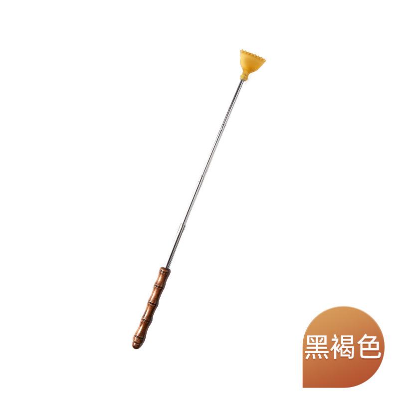 

Do not ask for human itching, multi-functional scratching, back scratching, itching artifact, scratcher, back solid wood retractable old man Le rake By-986 black brown