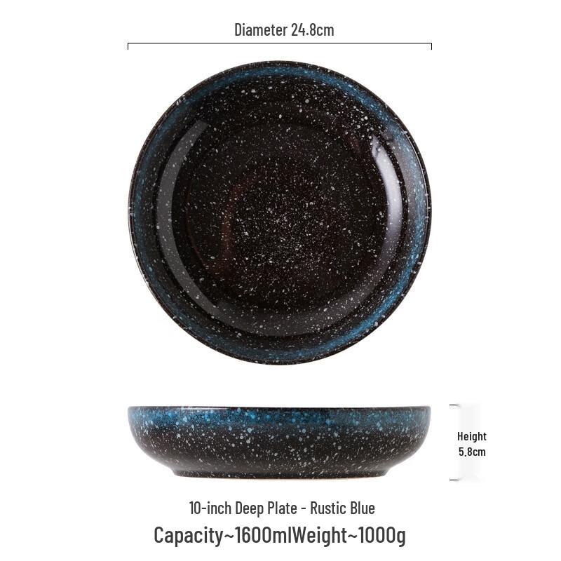 

ZISIZ 10-inch Ceramic Deep Plate