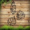 3pcs Metal Leaf Wall Pediments – Decorative Wall Art with Three Leaves. Ideal for Children's Rooms, Nurseries, and Kindergartens