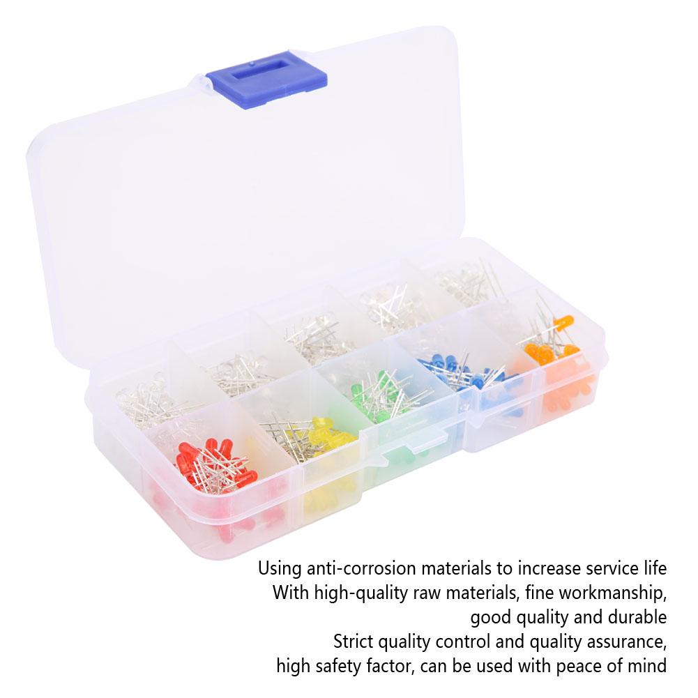 300Pcs Diode 6 Color LED Light  Small Luminous In Line Lamp Beads Red Green Yellow