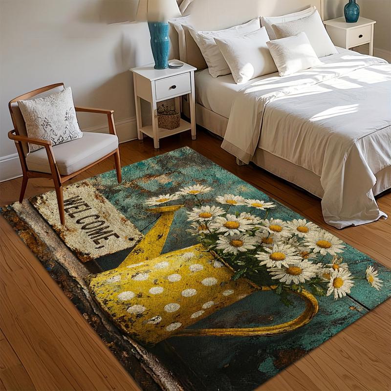 

Vintage Welcome Area Rug Non-Slip Carpet for Living Room Durable Floor Mat Washable Entry Door Mat Home Decor Rugs for Bedroom 40x60CM