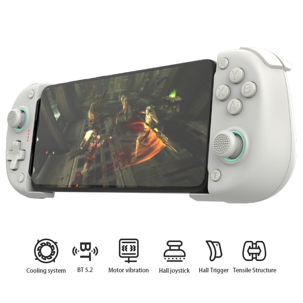 Mobile Phone Gaming Controller Wireless Bluetooth-Compatible Telescopic Gamepad with Cooling Fan for Switch/Android/PC