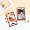 Cute Cartoon Capybara Photocard Holder Transparent with Lanyard Photo Protector Case Keychain Card Cover Photo Storage
