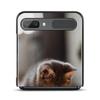 Cute Cat Kitten Phone Protective Case For Samsung Galaxy Z Flip3 5g Back Cases For Samsung Z Flip Capa Black Shell Fundas